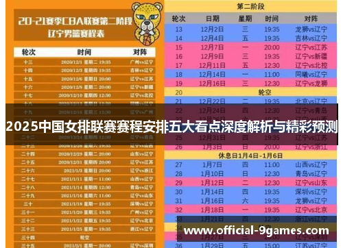2025中国女排联赛赛程安排五大看点深度解析与精彩预测